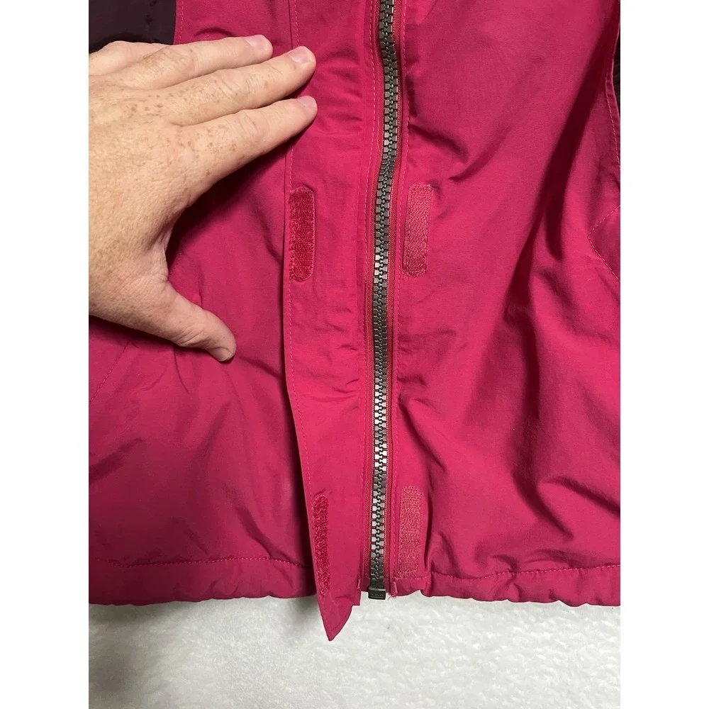 Lands' End Squall Girls M 10-12 Pink Hooded Fleece‎ Lined Winter Jacket